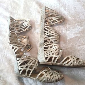Joyfolie size 13  gold Gladiator Boots